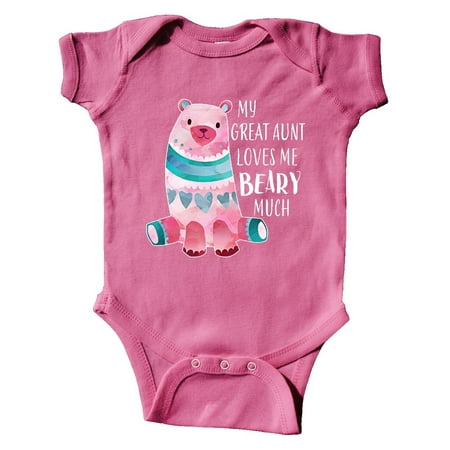 

Inktastic My Great Aunt Loves Me Beary Much with Cute Bear Gift Baby Boy or Baby Girl Bodysuit
