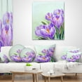 thumbnail image 4 of Designart Crocuses Looking into Sky - Floral Throw Pillow - 12x20, 4 of 5