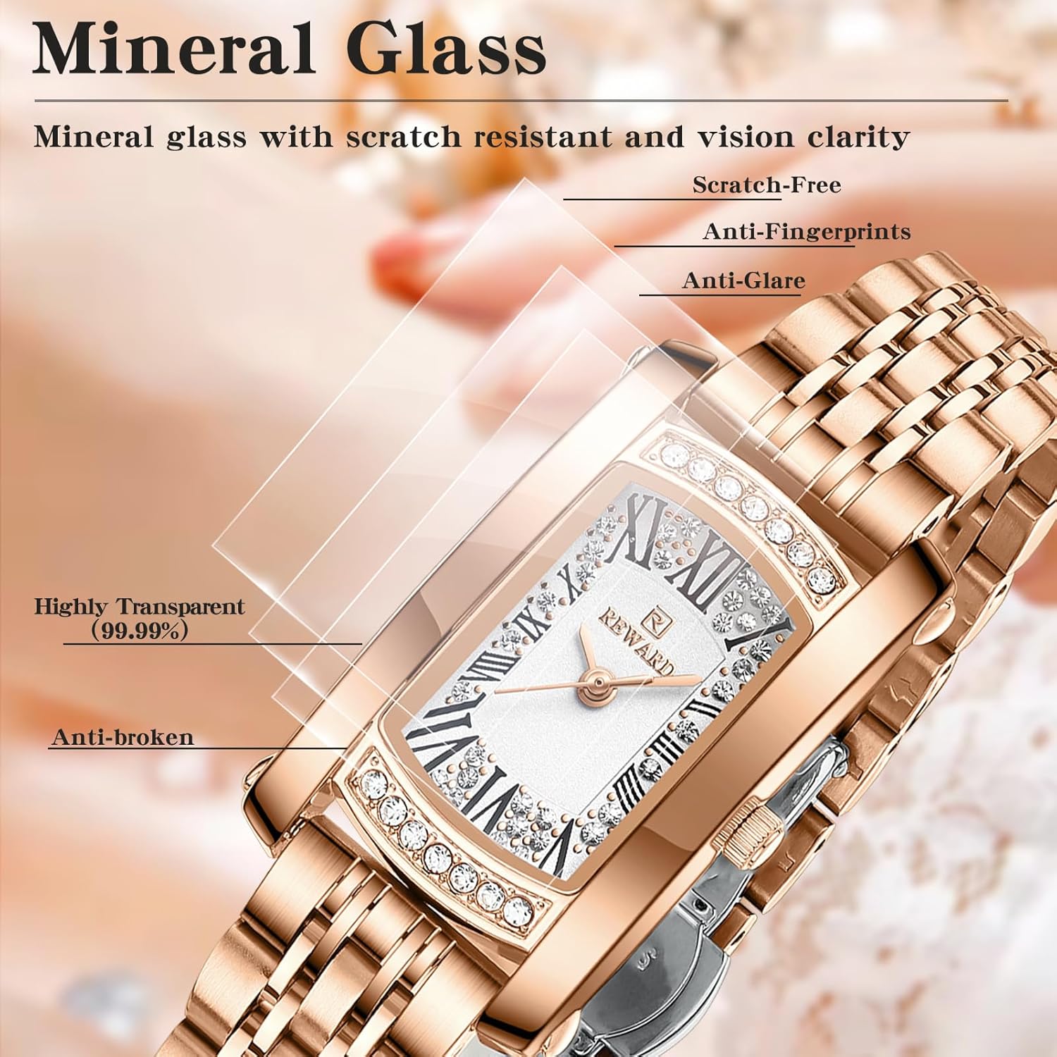 Watches Women with Date Silver Stainless Steel Luxury Ladies Watches with Small Writs Diamond for Women Waterproof Elegant Dress Quartz Analog Women's Wrist Watches Reloj de Mujer