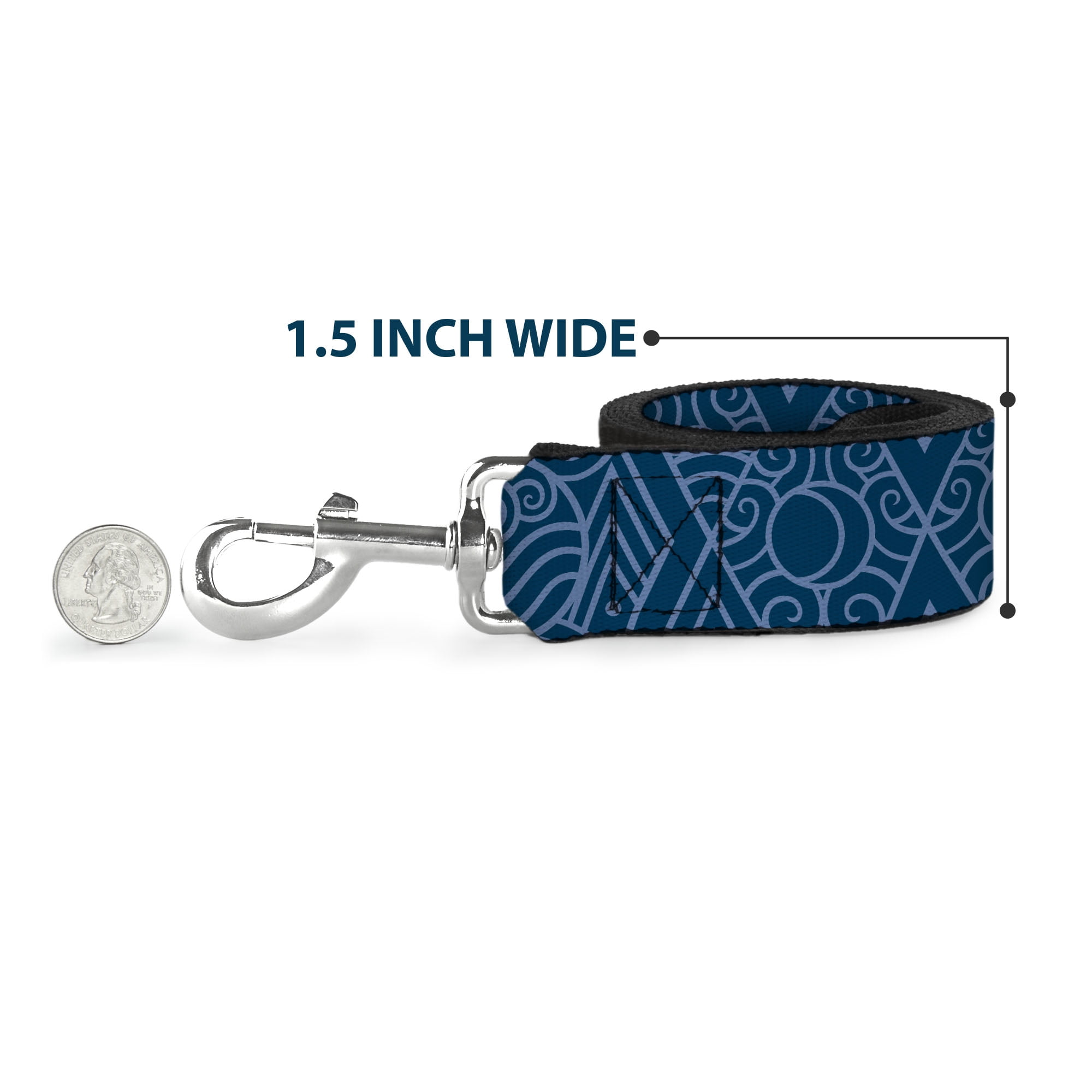 Nickelodeon Pet Leash, Dog Leash, Avatar Last Airbender Water Element Symbol Blues, 6 Feet Long 1.0 Inch Wide