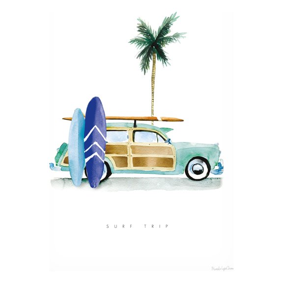 Mercedes Lopez Charro 'Surf Days I' Canvas Art