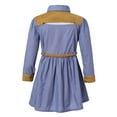 thumbnail image 2 of Richie House Little Girls Blue Faux Suede Accents Belt Dress 2, 2 of 7