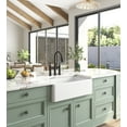 thumbnail image 4 of Izzovium White Farmhouse Sink 30x18x10 Inch Deep Apron Front Ceramic Kitchen Sink, Undermount Single Basin, Rustproof & Scratch-Resistant, Vintage Design, 4 of 5