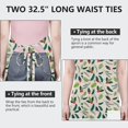 thumbnail image 6 of Green and Red Christmas Holly Apron-Garden Aprons for Women with Pockets-Cotton Linen Waterproof Kitchen Cooking Gardening Aprons Adjustable for Kitchen,Cooking,BBQ and Salon 32"x27", 6 of 7