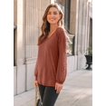 thumbnail image 3 of FUNING Womens Long Sleeve Shirts V-Neck Lace Tops Business Casual Blouses Tee Trendy 2025 Fall Fashion Outfits Clothes, 3 of 6