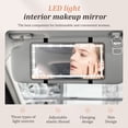 thumbnail image 3 of Threns Car Vanity Mirror,2 Pcs Car Sun Visor Vanity Mirror with LED Light,Rechargeable Makeup Mirror for Truck SUV-Car Accessories Essentials for Women, 3 of 11