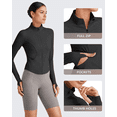 thumbnail image 3 of G4Free BareFeel Cropped Jackets for Women Slim Fit Full Zip Up Workout Athletic Track Jackets with Thumb Holes for Yoga, 3 of 8