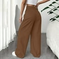 thumbnail image 4 of IDALL Wide Leg Pants Woman Dress Pants Women Womens Casual Wide Leg Dress Pants High Waist Tailored Down Pants With Pockets High Waisted Pants Womens Pants B 2XL, 4 of 8