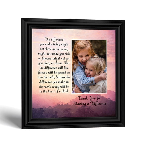 Teacher Gifts to Say Thank you, Principal Gifts or Daycare Teacher Gifts, You Make a Difference Quote Thanking Those Who Work with Children, Teacher Appreciation Gifts, 6394B