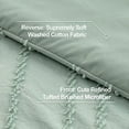 thumbnail image 5 of Sage Green Queen Size Comforter Sets, 3 Pieces Lightweight Chevron Tufted Bedding Comforter Set, Fluffy Down Alternative Comforter Bed Set Gift Choice (90x90In Comforter and 2 Pillowcases), 5 of 8