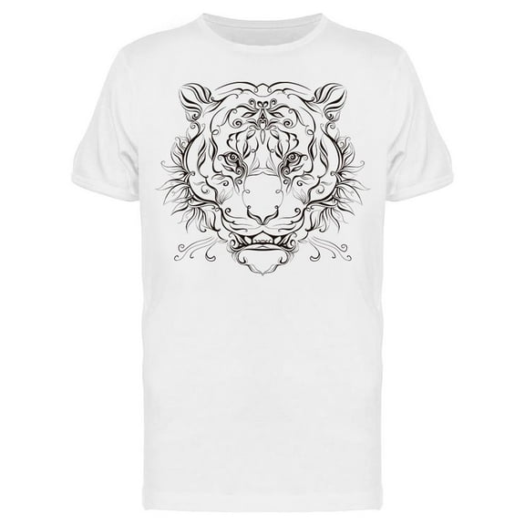 Tiger Head Ornament T-Shirt Men -Image by Shutterstock, Male Small