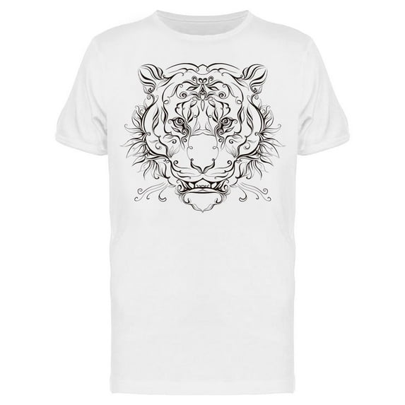 Tiger Head Ornament T-Shirt Men -Image by Shutterstock, Male Small