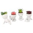 thumbnail image 2 of Decoración De Plantas Suculentas, Exquisita Planta Suculenta Artificial De Cerámica Adorable Para Escritorio De Mesa De Oficina, 2 of 7