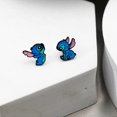 thumbnail image 3 of Stitch Earrings Anime Cartoon Stitch Ear Studs Ohana Means Family Stitch Lilo Jewelry Gifts for Woman Girl, 3 of 4