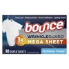 Bounce Wrinkle Guard Mega Dryer Sheets, Outdoor Fresh Scent, 90 Count
