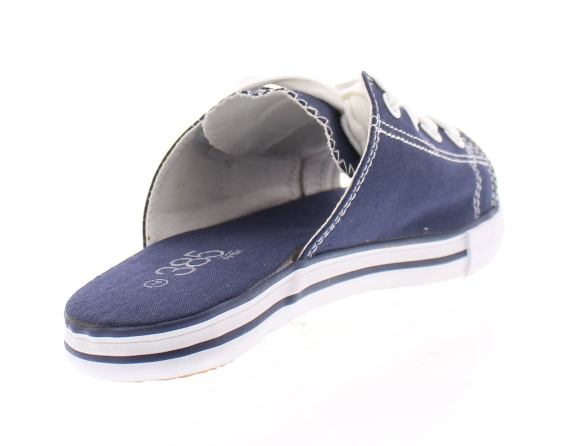 385 FIFTH Women's Ace Canvas Slip On Open Toe Sneakers Slide