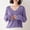 Purple, variant on Blmnix Casual Tops Loungewear Solid Color Blouses for Women Business Casual V-Neck Long Sleeve Blouses