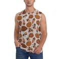 thumbnail image 1 of Fotbe Pinecone Autumn Pattern Men's Camiseta sin Mangas Estampada para Hombres, Playera Casual para Gimnasio, Entrenamiento, Playa-3X-Large, 1 of 7