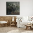 thumbnail image 2 of Stupell Industries Moose Dark Forest Landscape Animals & Insects Painting Gallery Wrapped Canvas Print Wall Art, 2 of 7