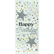 Unique Industries Assorted Colors Printed Birthday Party Bags, 20 Count