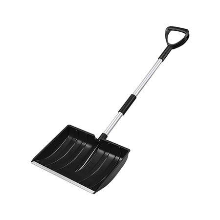 Shovel for Snow Removal - 48.5in Heavy-Duty Plastic Snow Shovel with Removable D-G Handle - Wide Push Design for Truck Snow Removal & Farm Use,Winter Maintenance & Outdoor Activities