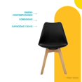 thumbnail image 4 of Set 4 Sillas acojinadas negro L Elly Decor E-SACWH, 4 of 8