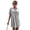 Light Gray, variant on Women's Collar Short Sleeve Polo Dress with sixty percent polyester thirty five percent cotton five percent spandex