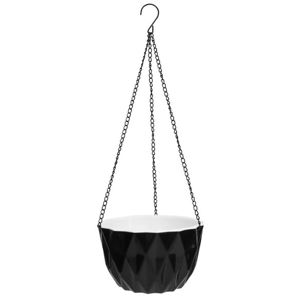 KAKOWELY Creative Hanging Plant Pot for Wall Decor with Black Color and Water Blocking Design 1pc,8.58"X5.51"X5.51"