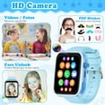 thumbnail image 5 of SHANNA Smart Watch for Kids with GPS 4G HD Touchscreen Watch with Phone GPS Tracker Real-Time Location SOS Video Call Voice Chat Camera for Boys Girls Gift, Blue, 5 of 9