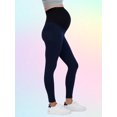 thumbnail image 4 of Savi Parker Women’s Ponte Maternity Leggings with Pockets – Pregnancy Clothes for All Seasons – 28” Inseam (L, Navy), 4 of 7