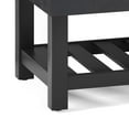 thumbnail image 5 of Simpli Home Cosmopolitan 44" Transitional Rectangle Ottoman Bench in Black Faux Leather, 5 of 7