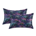 thumbnail image 2 of Haosy Satin Pillowcase for Hair and Skin Standard Cooling Silk Pillow Case with Envelope Closure Monster Trucks in Space 20"x26", 2 of 9