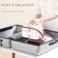 thumbnail image 3 of FORMRS Makeup Bag Travel Cosmetic Organizer for Women Fold Flat Zipper Pouch with Handle, Hand Drawn Hearts, 3 of 8