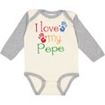 thumbnail image 3 of Inktastic Pepe Grandkids Handprints Boys or Girls Long Sleeve Baby Bodysuit, 3 of 5