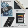thumbnail image 4 of Leather Notebook with Pen Holder Writing Notepad Includes 100 Pages Lined Journal Dark Teal Turtle Pattern, 4 of 6