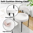 thumbnail image 7 of Vitesse Mid Century Modern Metal Dining Side Chairs, White (Set of 2), 7 of 7