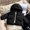 Black, variant on Dpytoraw Kids Boys Girls Autumn Winter Solid Color Rounded Neck With Hat Coat Warm And Windproof Down Jacket Size 3-4 Years