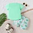 thumbnail image 5 of Durtebeua Toddler Boy Clothes Short Sleeve Pant Set Cute Summer Little boy Outfits Clothes 6-12 Months, 5 of 6