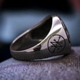 thumbnail image 3 of The Prince of Fallen Angels Azazel Ring, Azazel Ring, Signet of Azazel Silver Ring, Silver 925 Black Enamel Ring, Best Gifts Jewelry KCR034, 3 of 7