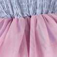 thumbnail image 4 of WRKEKC Girls Dresses Tiered Dress Spaghetti Strap Multicolor Tulle Dress Flared Skirt Elegant Style for 4-7 Years Kids, 4 of 5