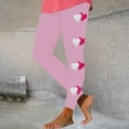 thumbnail image 2 of Feancey Holiday Sales 2025 Butter Soft Leggings for Women Valentine's Day Heart Print Workout Pants Sport Casual High Waisted Stretchy Tummy Control Yoga Tights Pink M, 2 of 7