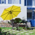 thumbnail image 2 of JUSTLET 11' Outdoor Patio Market Solar Umbrella w/ LED Lights for Garden, Yellow, 2 of 6