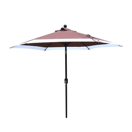 Hommoo 9 Outdoor Patio Umbrella White, Royal 10 Ft Cantilever Patio Umbrella In Beige