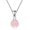 Rose Quartz, variant on Moss Agate/Amethyst/Rose Quartz/Jade/Larimar/Opal Necklace Sterling Silver Natural Gemstone Ball Pendant Necklace Gemstone Jewelry for Women