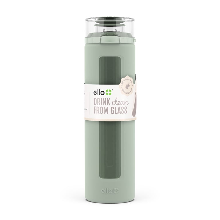 Ello Clara Glass Water Bottle, 20oz, Green photo 7