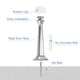 thumbnail image 4 of Tope de Puerta 4Uds Tope de Puerta Rígido de Aleación de Zinc con Tornillos Y Tubo de Expansión Tope de Puerta con Punta de Goma Suave para Proteger Pared Puerta Níquel, 4 of 7