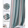 thumbnail image 6 of Colored Stripes Black Out Curtains 54 Inch Long, Short Curtains for Small Window, Modern Abstract Pink Blue Turquoise Lines Room Darkening Window Curtains for Kitchen Bedroom 42"x54" 2 Panels, 6 of 8