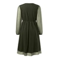 thumbnail image 5 of OSOLU Solid Color 2025 Women Sparkly Sequin Long Dress V-Neck Long Sleeve Glitter Bodycon Party Club Dresses Classic Sundress Flowy Vacation Dress, 5 of 5