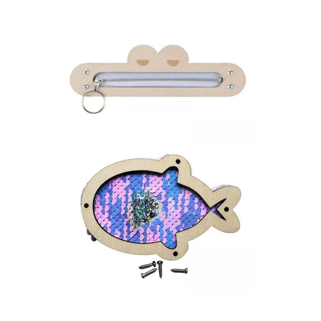 2 Piezas Montessori Busy Board Accesorios Juguete Sensorial de Madera para Niños