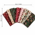 thumbnail image 3 of 8-Pack 16X20 Inch Red and Green Christmas Fabric Cotton Blend, Crafting Fat Quarters Fabric Bundles Seasonal Table Runners and Quilts, Floral and Plaid Fabric for Sewing Holiday, 3 of 5